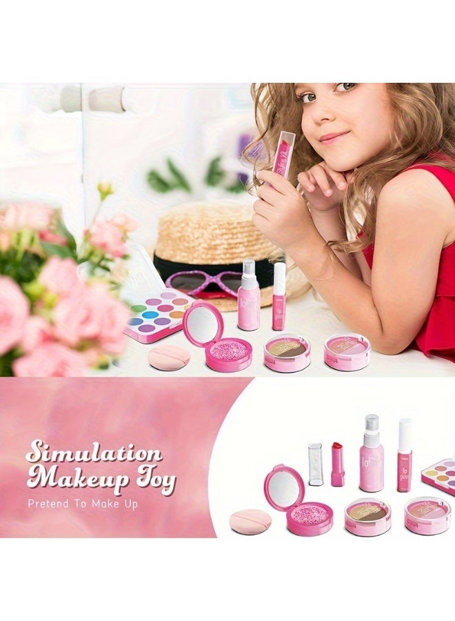 Kids' Cosmetic Toy Gift Set, Girls' Role-Play Simulated Dressing Makeup Box Pretend Play Princess Dress-Up Set | Gift Box Packing, Multiple Sizes Available | Non-Smudgable, Liquid-Free Toys | Ideal Birthday & Holiday Gifts for Kids | Suitable for Ages 3+, Perfect for Birthdays & Christmas - Non-Toxic, Non-Applicable - Image 3
